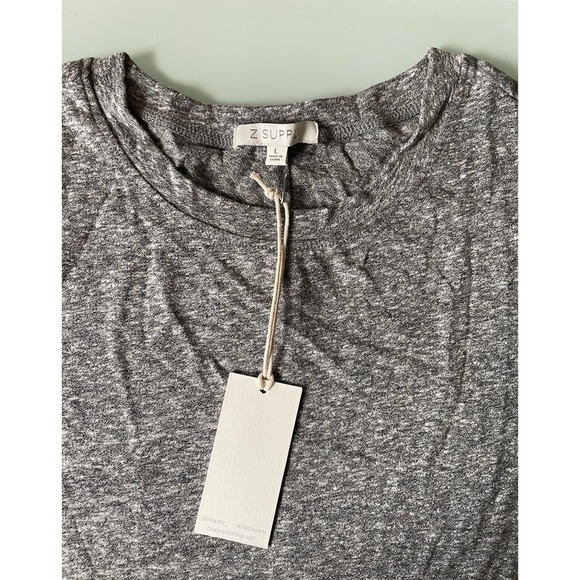 Z Supply Puff Sleeve Tri Blend Dress - Picture 7 of 8